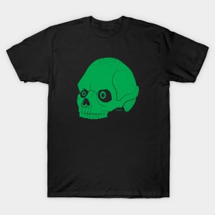 Distressed Emerald Green Skull Logo T-Shirt